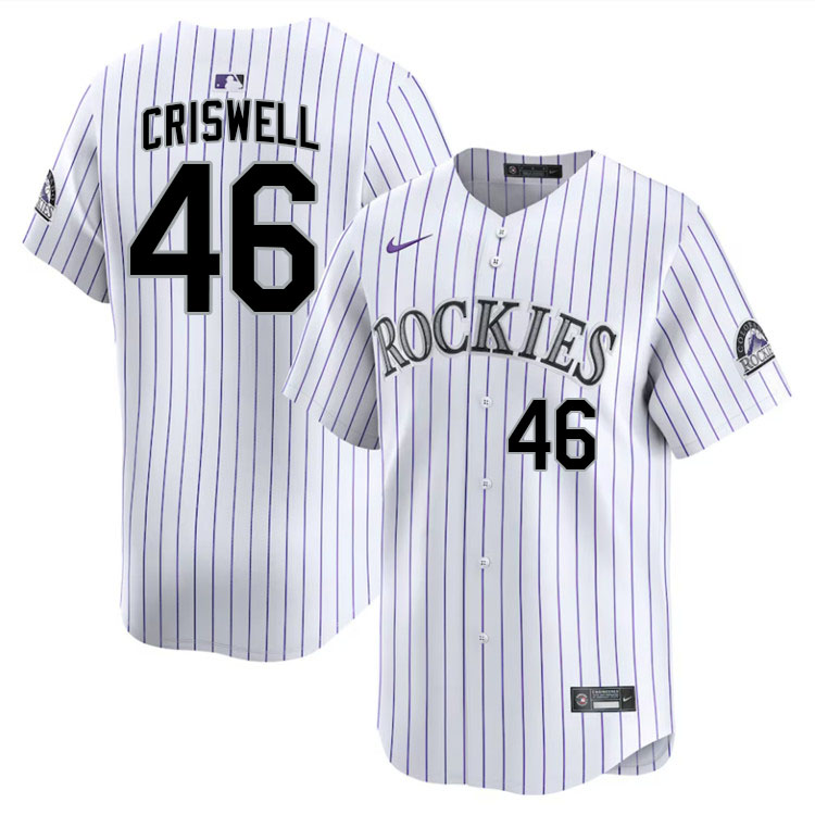 Jeff Criswell Colorado Rockies Jersey,Uniforms,Gears Stitched-White